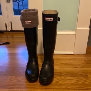 Tall hunter rain boots